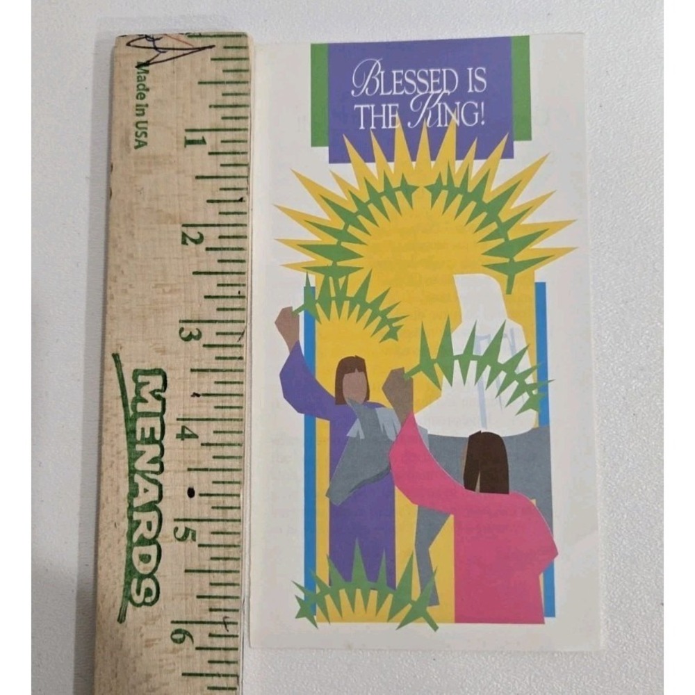 Blessed Is The King Pamphlet - Vintage Religious Memorabilia Palm Sunday Jesus